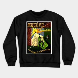 Megeve France Travel Advertising Print Crewneck Sweatshirt